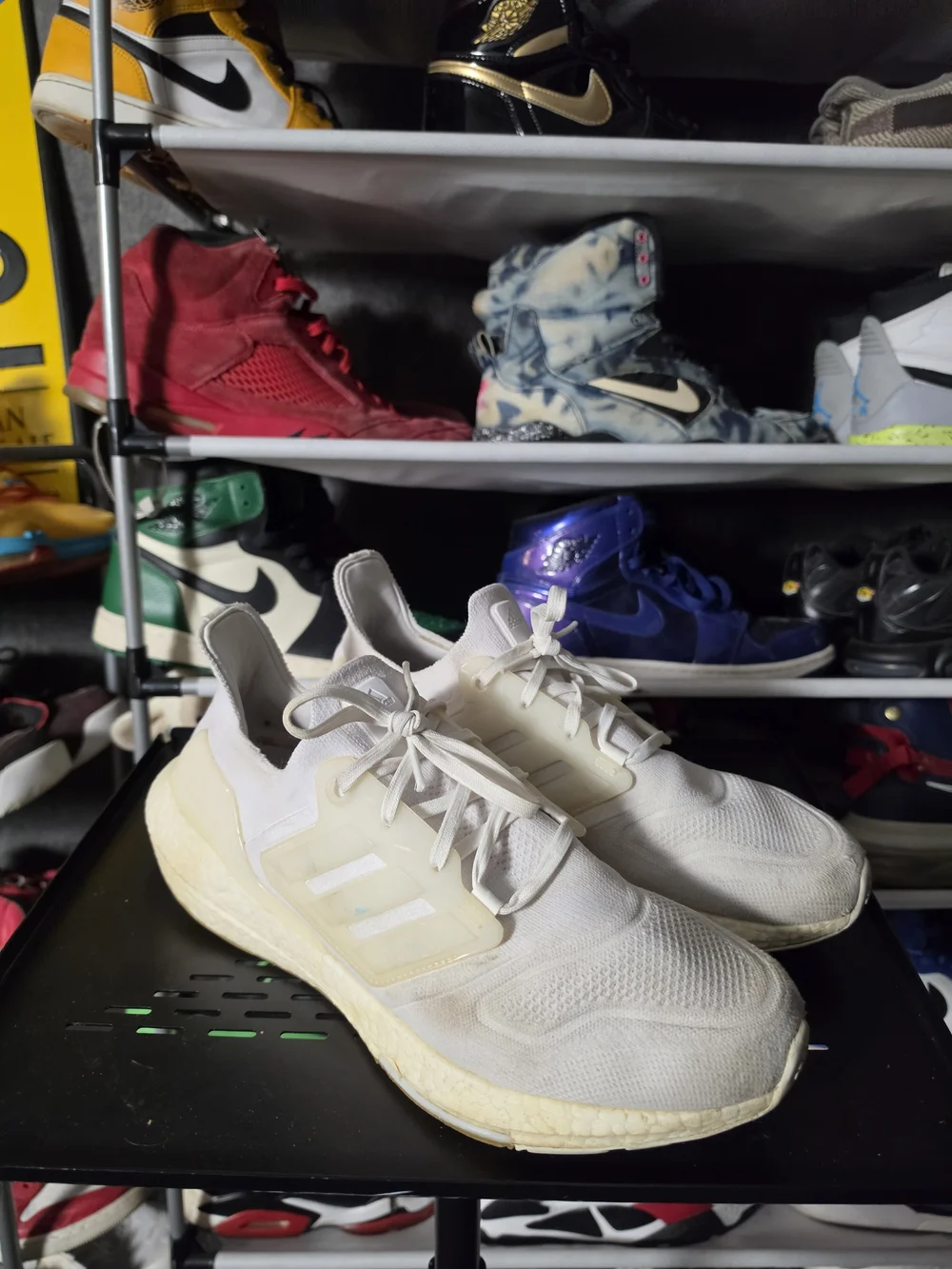 🔥 adidas White Ultraboost 22 Knit Slip-On Sneakers Men Size 11.5